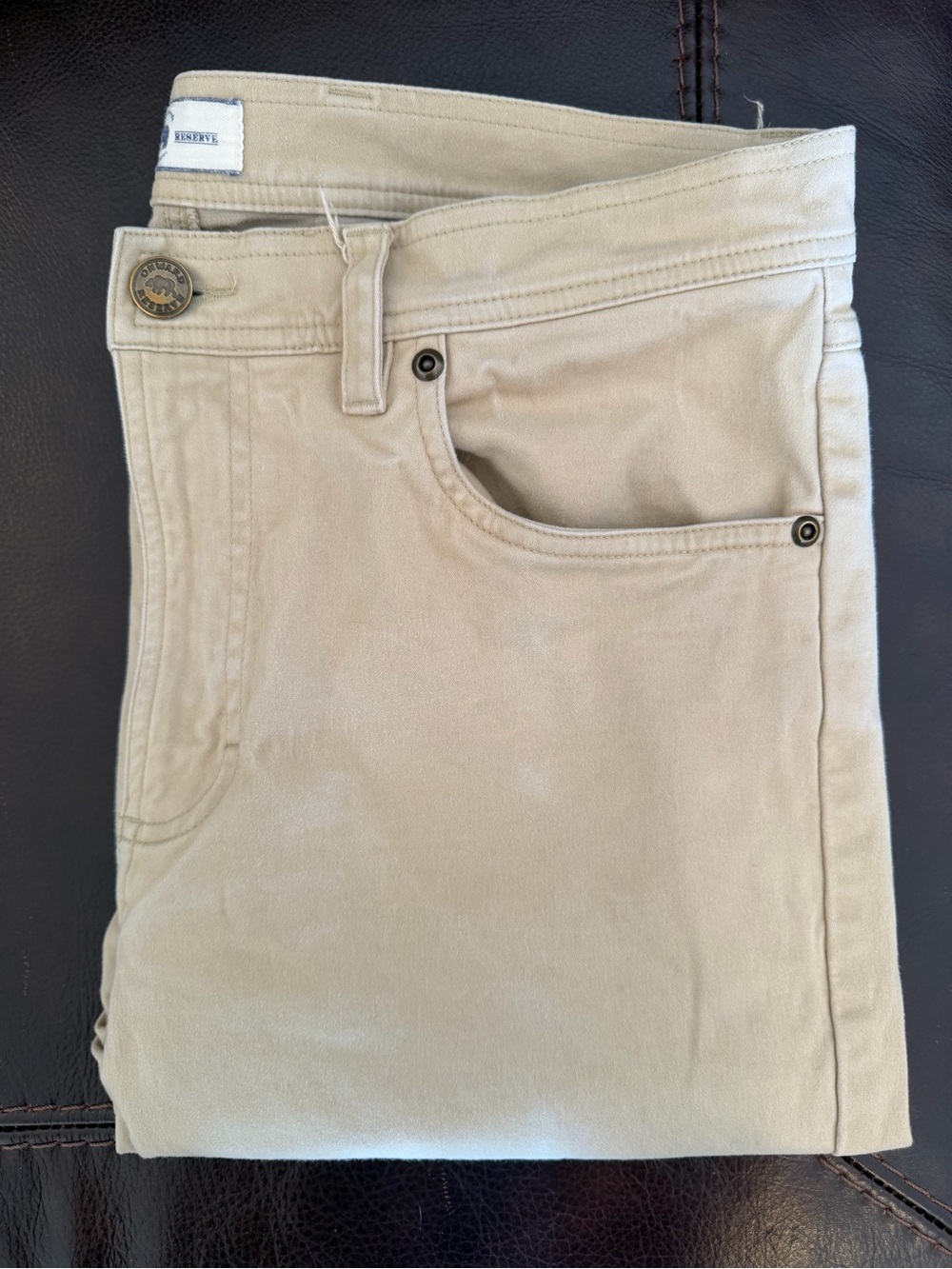Onward Reserve Men's Khaki Flat Front Chino Pants Size 34x32